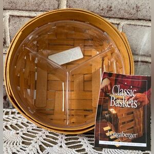 2001 Longaberger small catch all basket with divided protector new